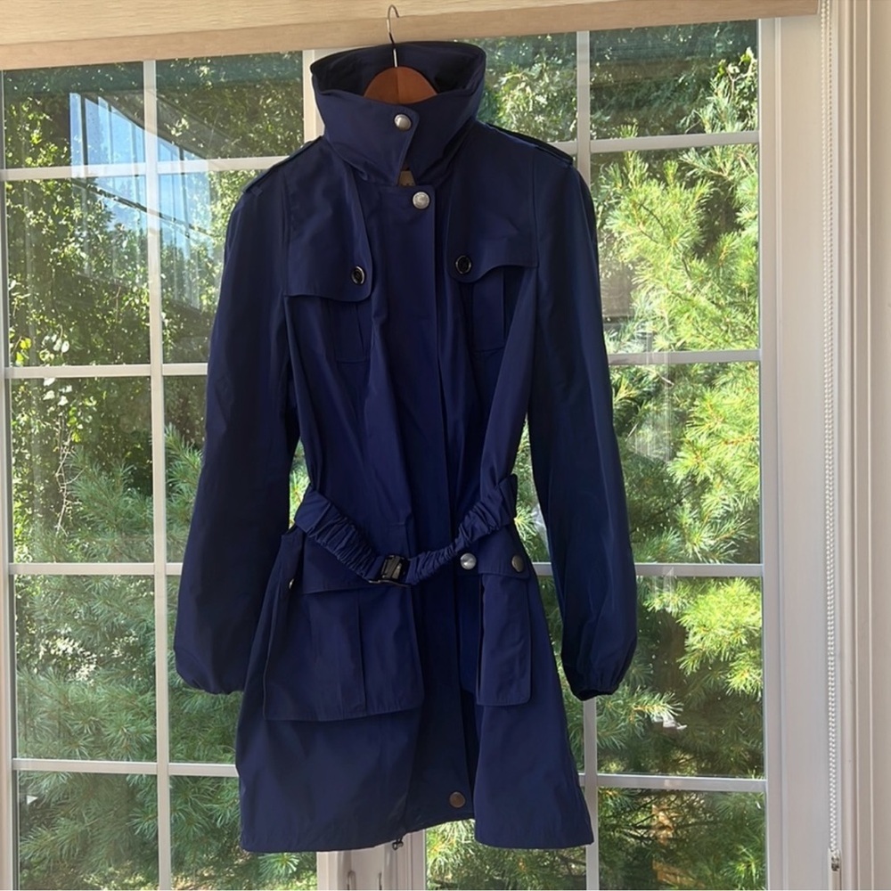 Stylish Navy Blue Trench Coat
